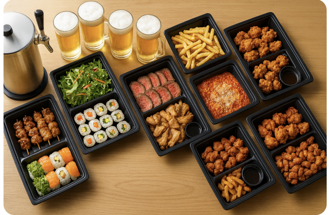 たくさんのフードメニュー