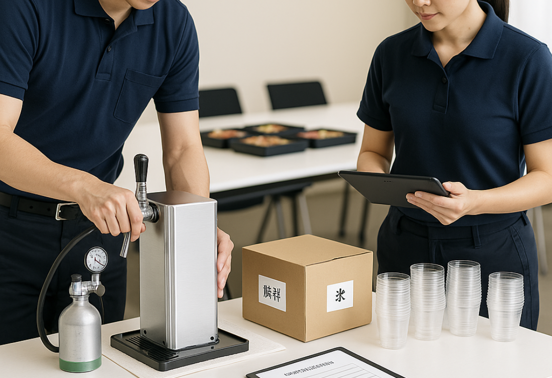 配膳の計画を立てている様子